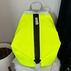Rebecca Minkoff Julian Jumbo Zipped Nylon Backpack, Designer Neon‎ Yellow, NWT